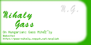 mihaly gass business card